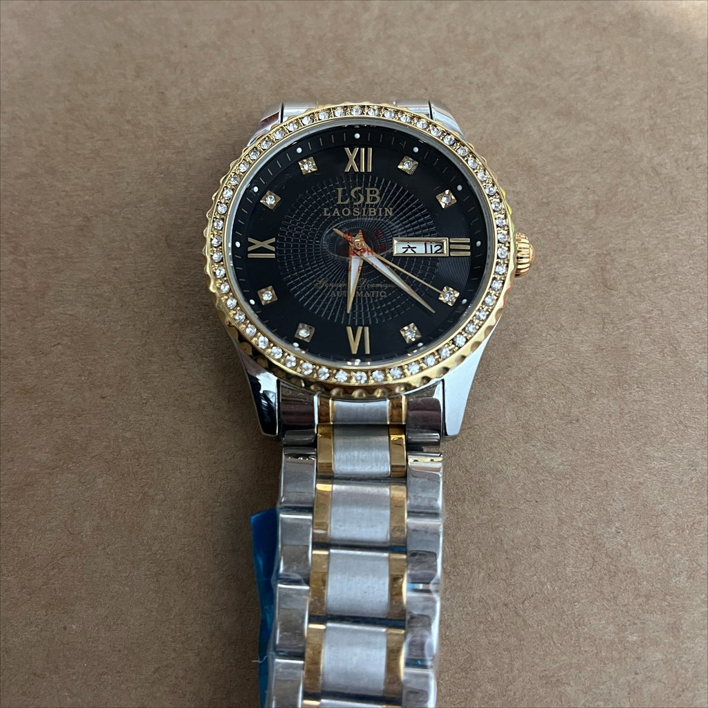 Men's Automatic Mechanical Watch Solid Steel Bracelet NOS Clearance Sale