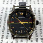 Shanghai Manual mechanical watch with golden nails, black dial, octagonal case, 17 jewels, classic design