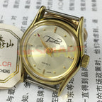 TAISHAN 27mm gold-accented mechanical lady watch with 19 jewels, elegant daily wear accessory.