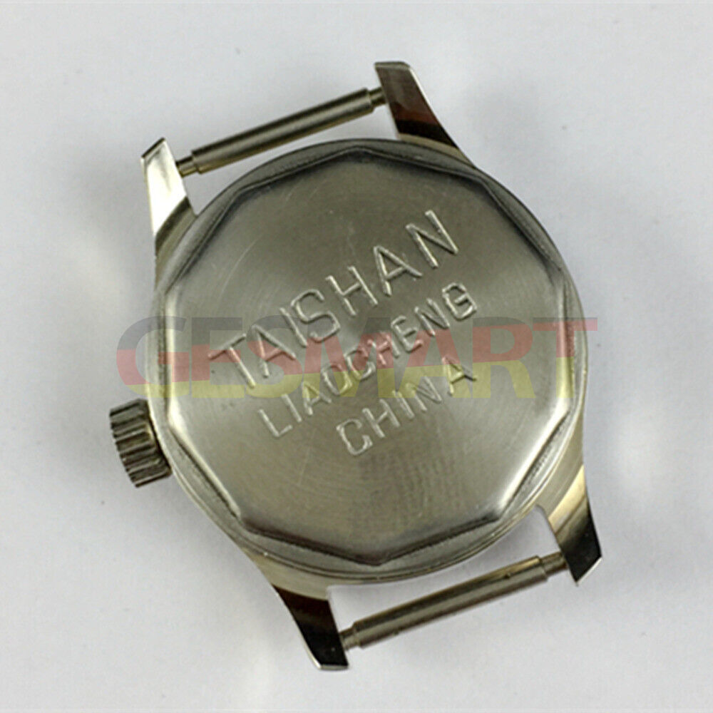 Liaocheng TAISHAN 25mm mechanical lady watch with 19 jewels and golden nail markers in round case