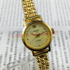 Shanghai brand lady manual mechanical watch with 17 jewels, golden nail design, 22mm case, elegant style.