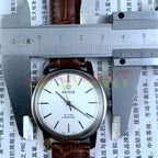 37mm China Baihua manual watch with silver dial, 19-jewel precision mechanical movement.