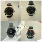 Vintage 7120 Pure Mechanical Business Watch Shanghai Black Diamond Movement