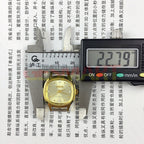 HAIDA 22mm Lady Watch with golden square case, nail accents, manual mechanical 17 jewels design.