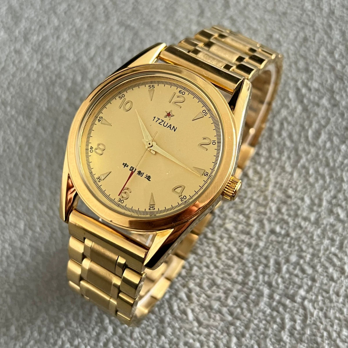 Vintage 7120 Manual Wind Mechanical Men's Watch August 1st Commemorative 90s NOS