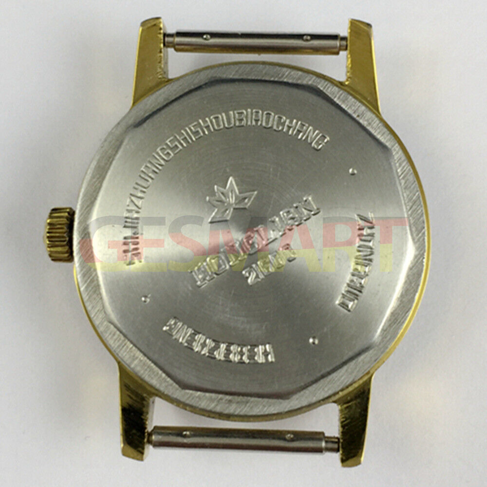 33mm HONGLIAN manual mechanical watch with single calendar at 3 o'clock and luminous hands for enhanced visibility.