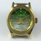25mm SHANGHAI DIAMOND oval lady watch with green dial, manual mechanical movement, and 17 jewels.