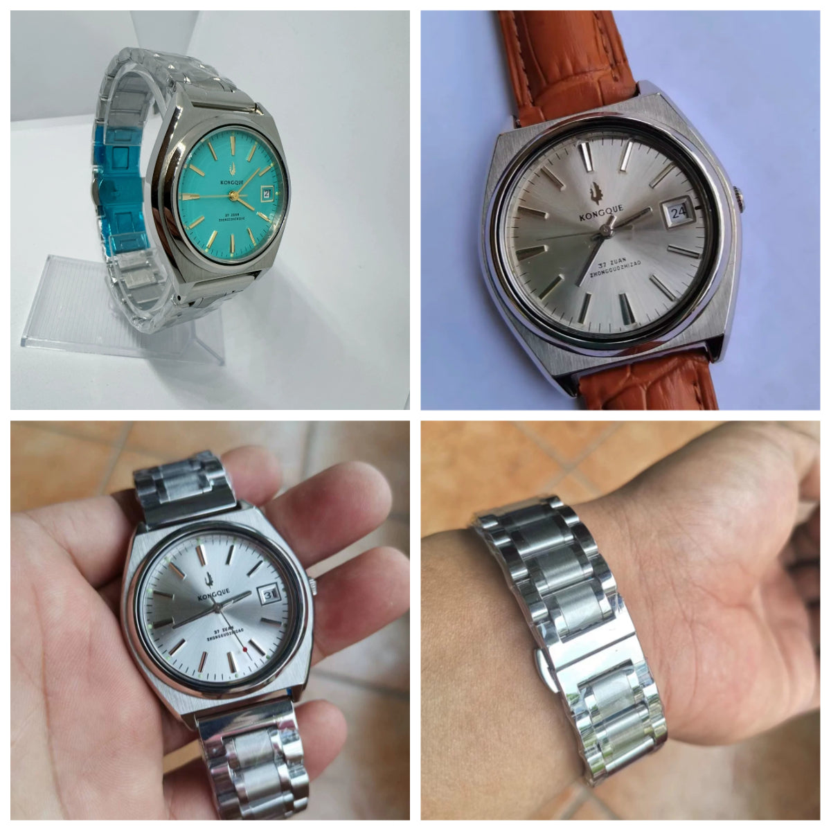 Peacock Semi-Automatic Mechanical Watch Steel Date Vintage Classic NOS