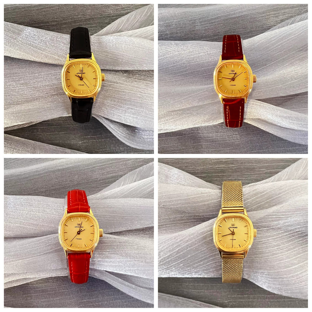 Golden Anchor Ladies Manual Wind Mechanical Watch Vintage Retro Student NOS