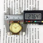 TAISHAN 27mm manual mechanical lady watch with golden case, yellow dial, and 19 jewels for elegant style.