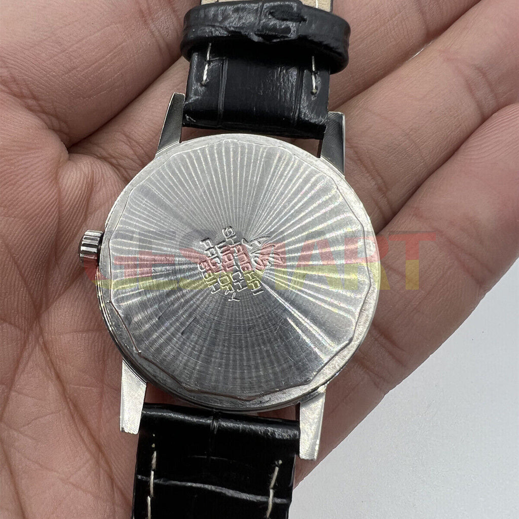 Shanghai 36mm manual mechanical watch with white dial, 17 jewels, showcasing classic Chinese craftsmanship by Shanghai brand.