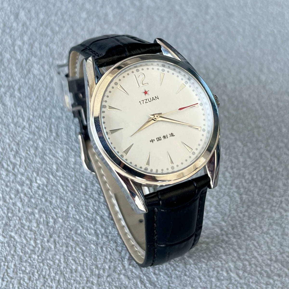 Vintage 7120 Manual Wind Mechanical Men's Watch August 1st Retro Gift NOS