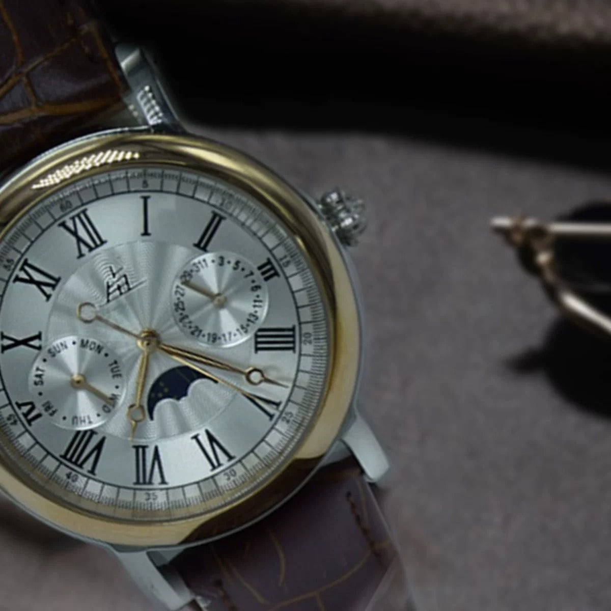 Vintage Men's Automatic Mechanical Watch Waterproof All Steel Sapphire Crystal
