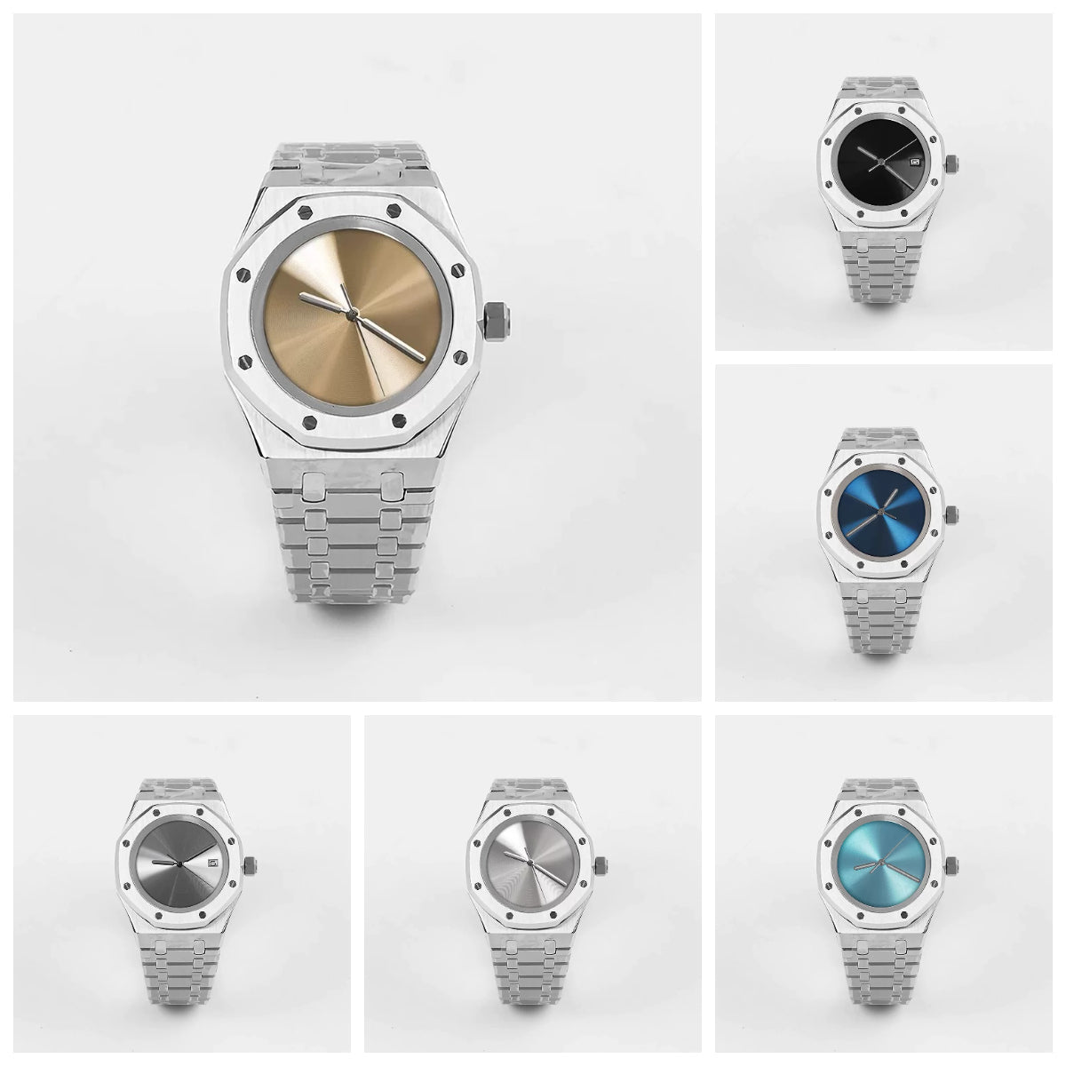 No Logo Men's 41mm Mechanical Watch Stainless Steel Case NH35/36 Movement