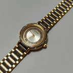 HAIDA Two-Tone Vintage Quartz Watch Round Glass Crystal NOS Third Factory