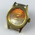 25mm Shanghai Diamond lady watch with orange oval dial, manual mechanical movement, 17 jewels.