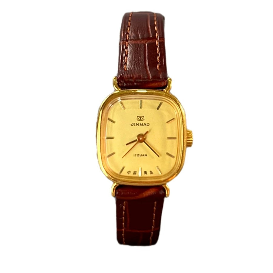 Golden Anchor Ladies Manual Wind Mechanical Watch Vintage Retro Student NOS