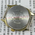 33mm HONGLIAN manual watch with gold numeral markers and square case, elegant accessory for daily wear.