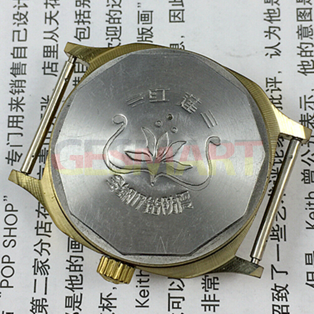 33mm HONGLIAN manual watch with gold numeral markers and square case, elegant accessory for daily wear.