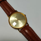 HAIDA Gold-Plated Quartz Watch Vintage Minimalist Unisex NOS