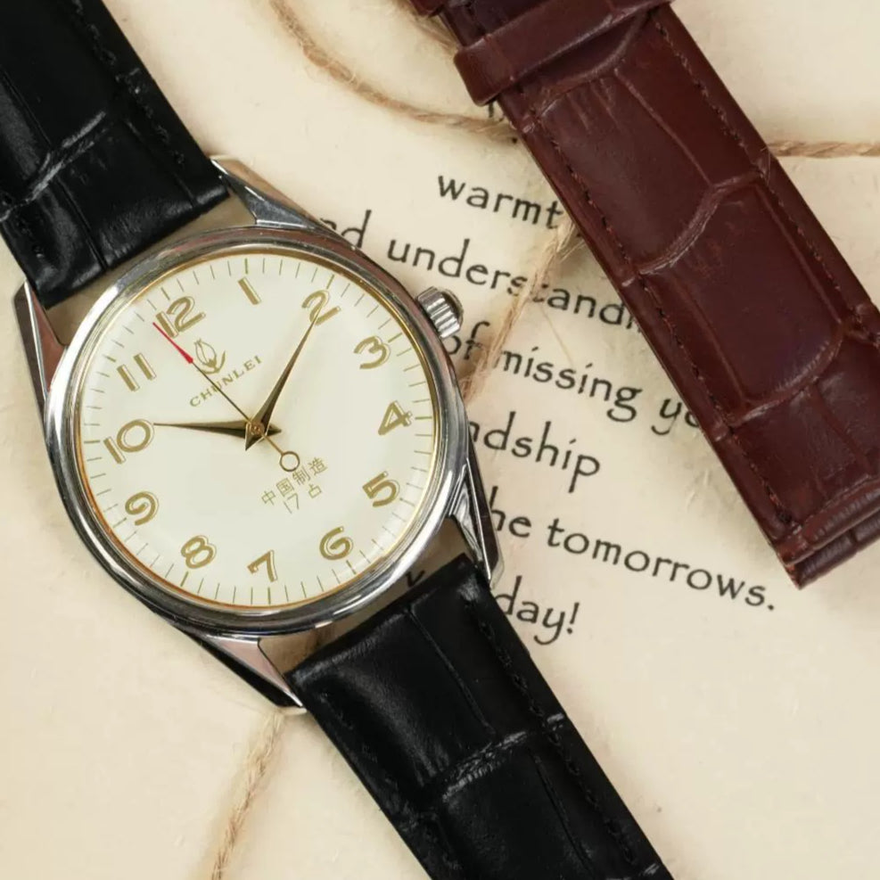 Chunlei Men's Manual Wind Mechanical Watch Vintage NOS Father Gift Retro