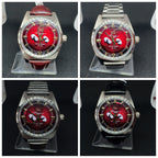 Red Flag Panda Men's Vintage Manual Wind Watch All Steel Airplane Hands