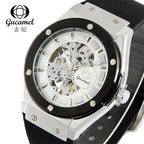 GESMART Men's New Automatic Mechanical Watch Silicone Band Business Trendy Wristwatch