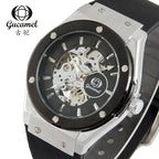 GESMART Men's New Automatic Mechanical Watch Silicone Band Business Trendy Wristwatch