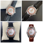Shanghai Men's Manual Wind Mechanical Watch All Steel Genuine Leather Strap NOS