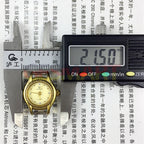SHANGHAI DIAMOND manual mechanical lady watch with yellow dial, golden nail markers, and elegant style.