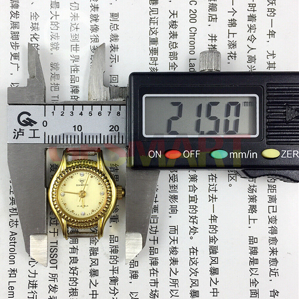 SHANGHAI DIAMOND manual mechanical lady watch with yellow dial, golden nail markers, and elegant style.
