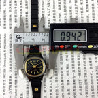 Gold HAIDA 23mm manual mechanical lady watch with black dial, 17 jewels, and 3 hands for elegant style.