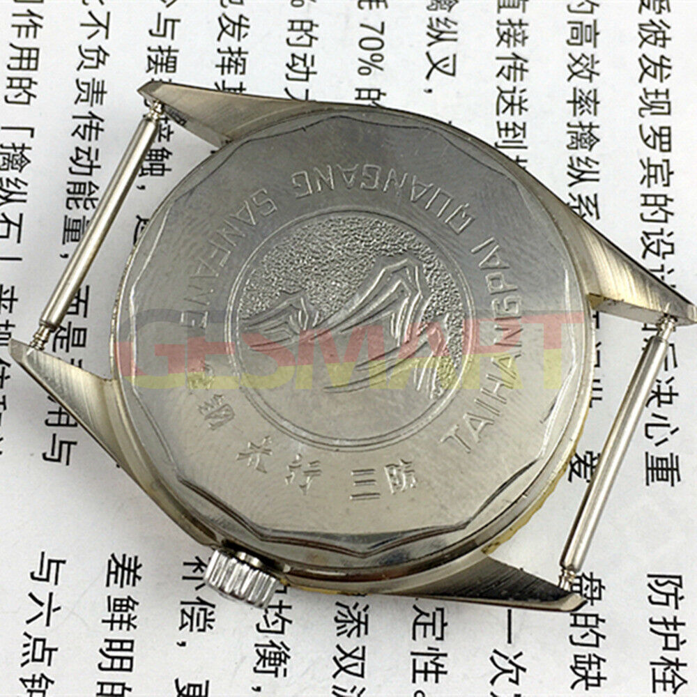 TAIHANG 38mm manual mechanical watch with silver dial, round case, 3 hands, and 17-jewel movement for precision timekeeping.