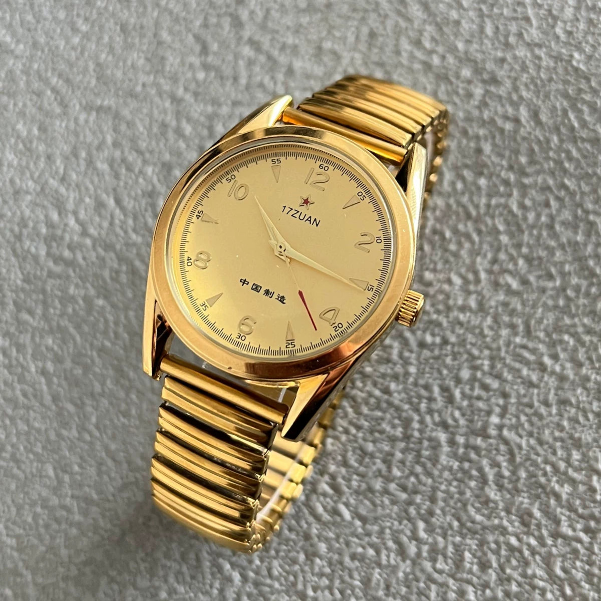 Vintage 7120 Manual Wind Mechanical Men's Watch August 1st Commemorative 90s NOS