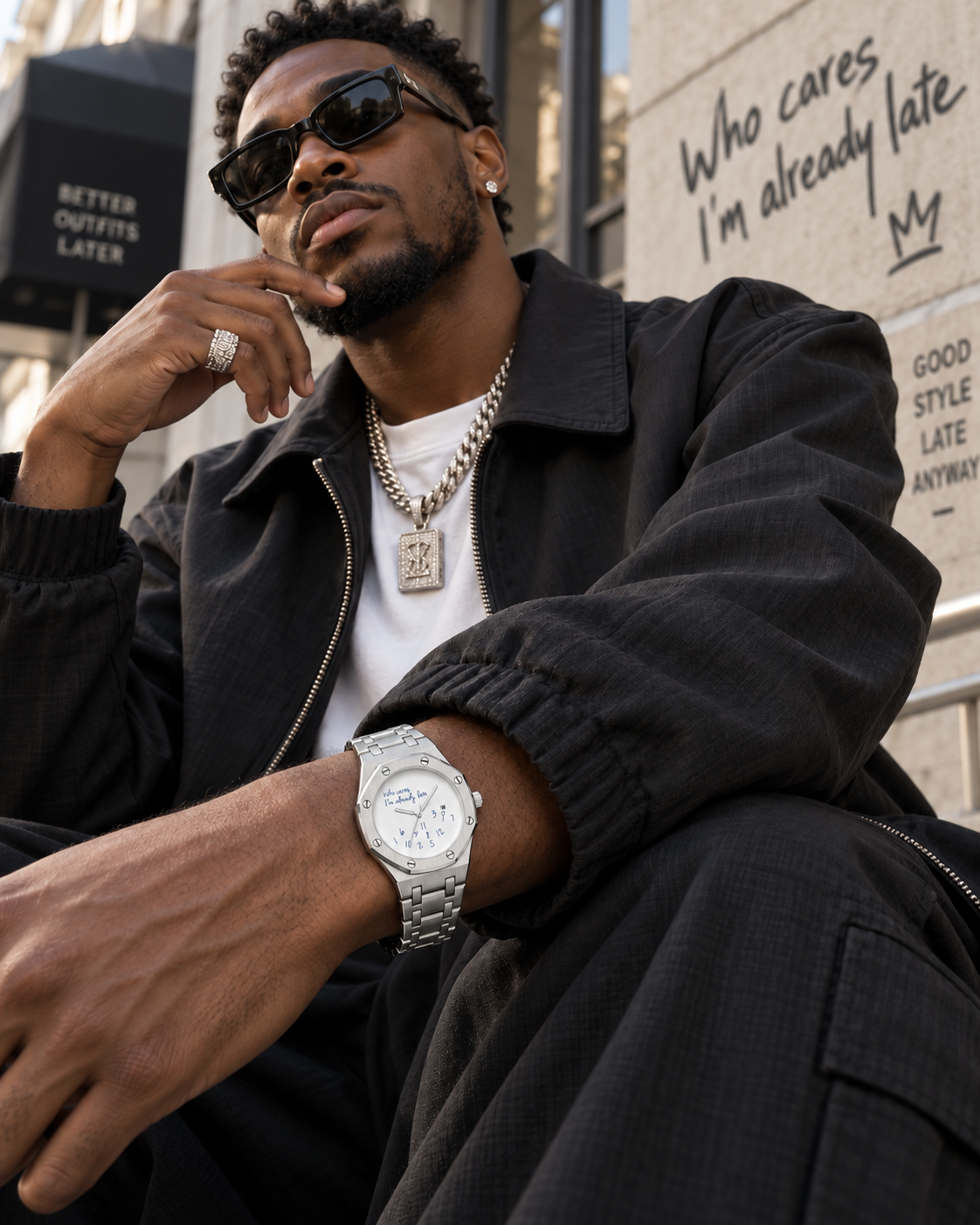 Men's Minimalist Quartz Watch with Steel Band