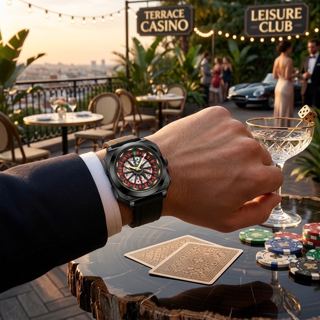 Men's Caishen Rotating Disc Quartz Watch