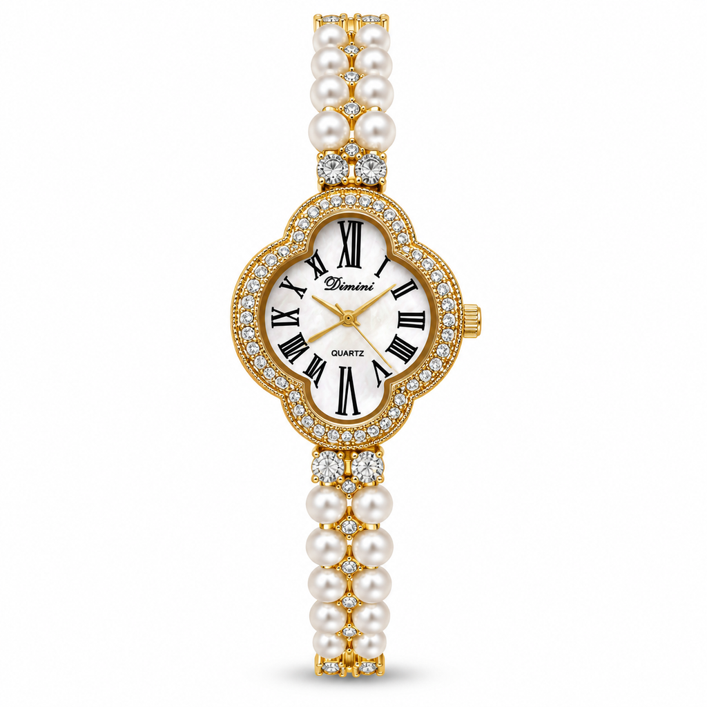 Women's Four-Leaf Clover Pearl Quartz Watch