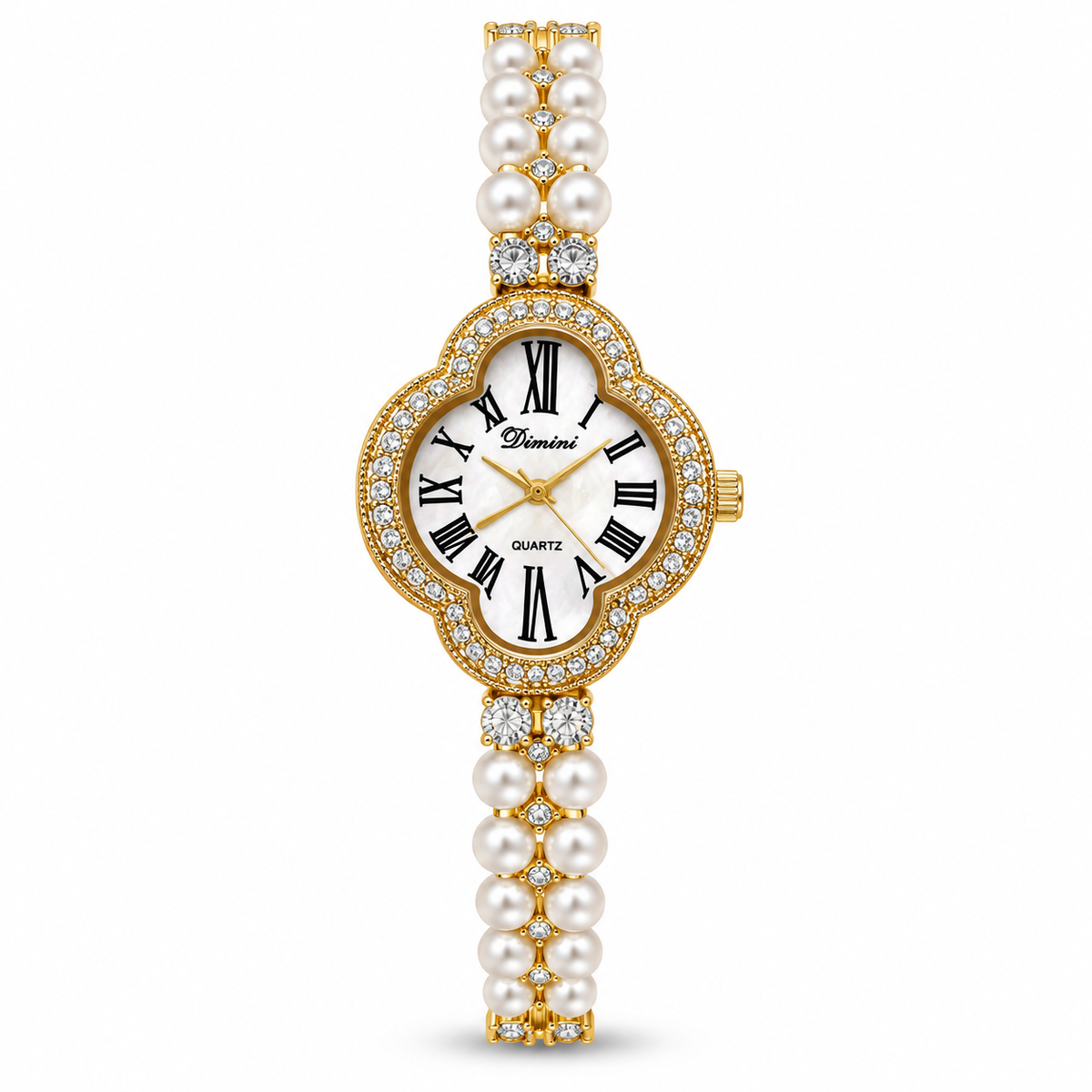 Women's Four-Leaf Clover Pearl Quartz Watch