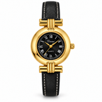 Women's Roman Numeral Leather-Strap Quartz Watch