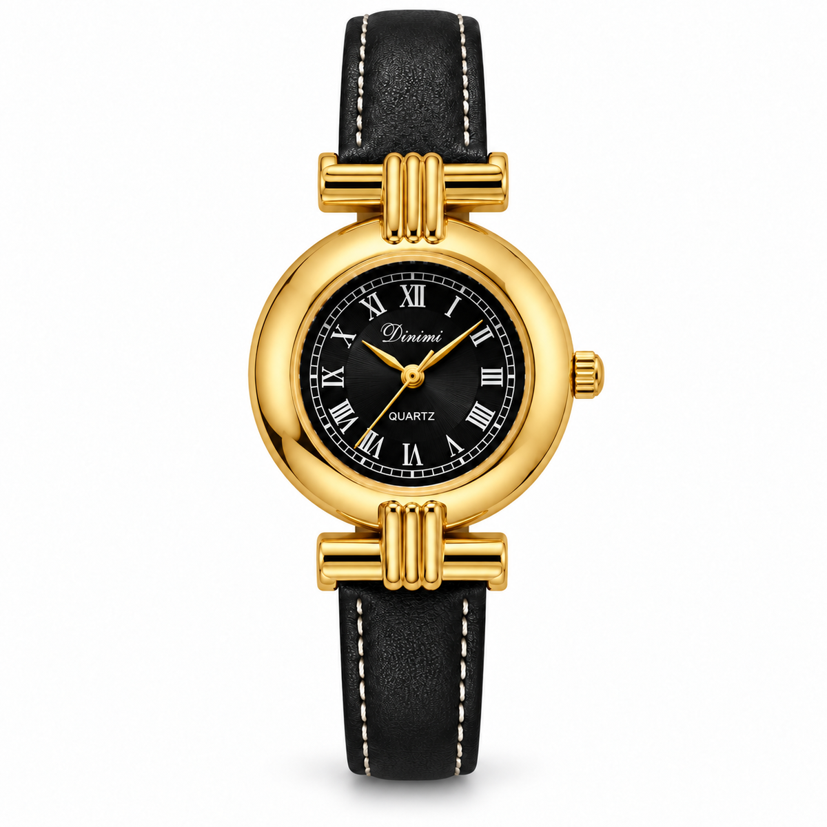 Women's Roman Numeral Leather-Strap Quartz Watch
