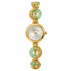 Women's Jade-Style Peace-Buckle Bracelet Quartz Watch