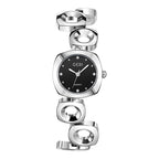 Women's Metallic 3D Square Openwork Fashion Watch