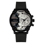 GESMART Unisex Quartz Watch Multifunction Five Hands Silicone Band Outdoor Casual Style