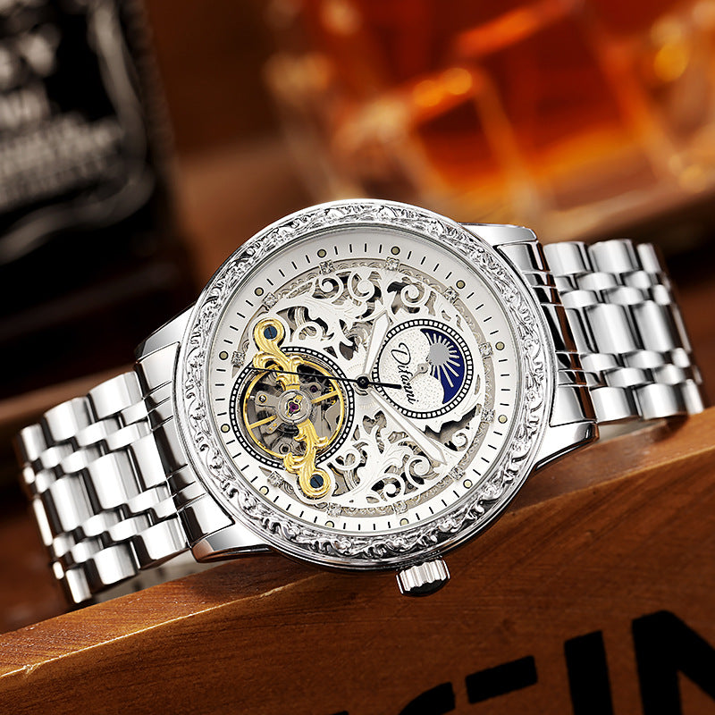 GESMART Men's Tourbillon Automatic Mechanical Watch Water Resistant Luminous