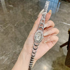 Women's Oval Openwork Bracelet Vintage Watch