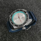 Men's Mechanical Watch 43mm Stainless Steel Case Rubber Strap