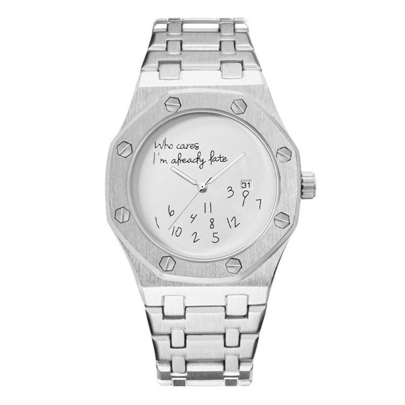 Men's Minimalist Quartz Watch with Steel Band