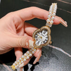 Women's Four-Leaf Clover Pearl Roman-Numeral Quartz Watch