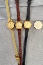 Golden Anchor Ladies Manual Wind Mechanical Watch Vintage 90s Student NOS