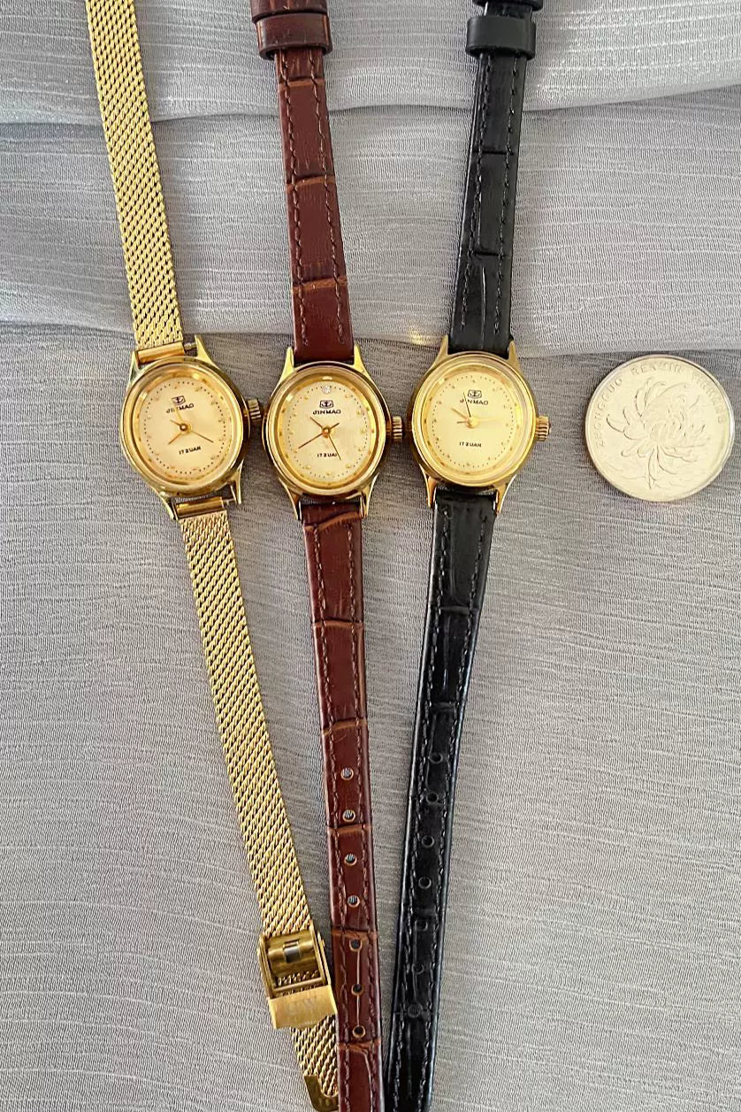 Golden Anchor Ladies Manual Wind Mechanical Watch Vintage 90s Student NOS
